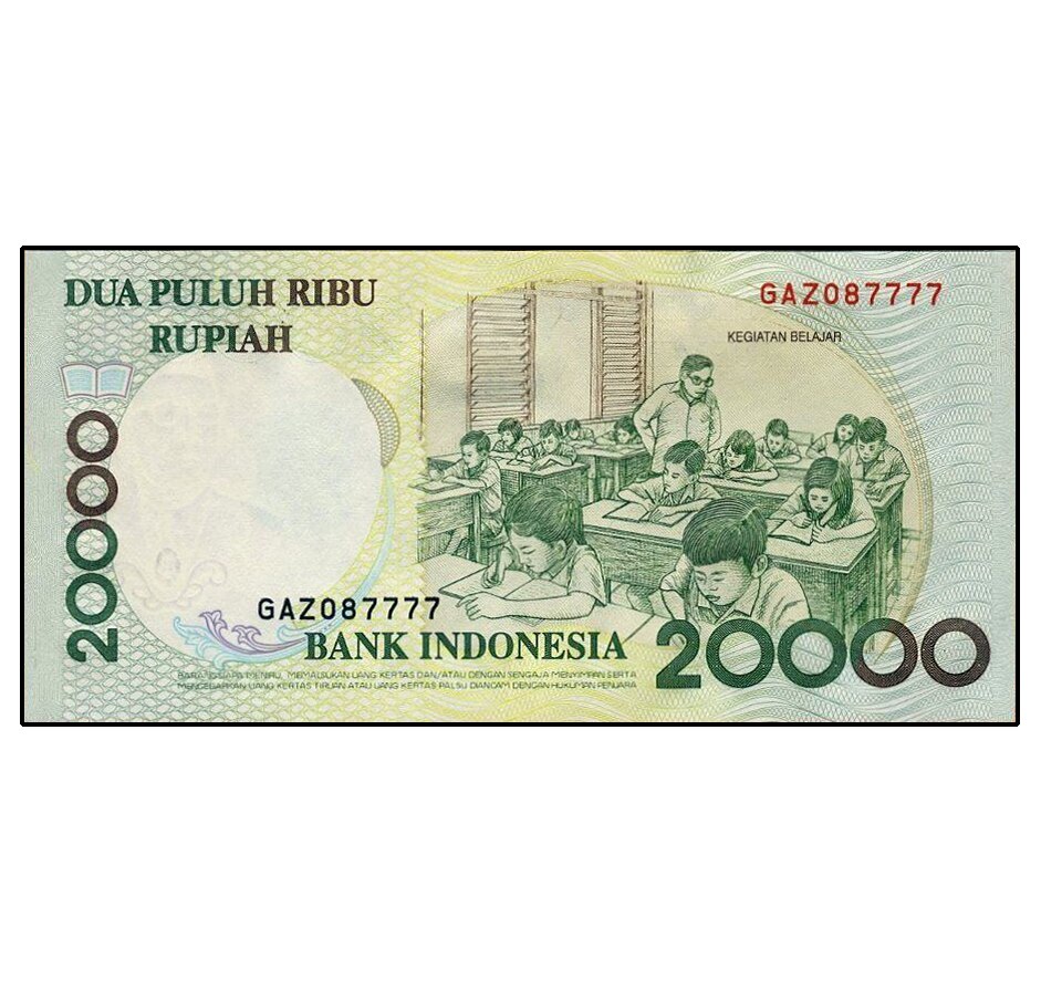 Indonesia 20000 Rupiah 1998 P-138b UNC – Panda Banknote