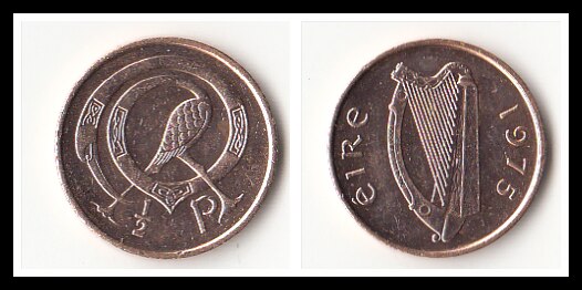 Ireland 1/2 PENNY coin random year KM#19 world original coins