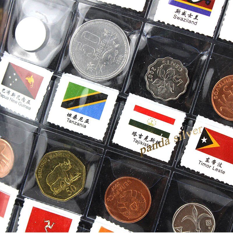 Coin Collection including Currency Album, 50 Unique Foreign Countries