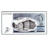 Estonia Estonian 2 Krooni random year UNC original banknote 1 piece