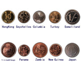 10 coins from 10 different countries , Real Genuine Original Coin , Set Lot, collectibles world Euro Asia Africa America gift