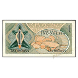 Indonesia 1 Rupiah 1961 P-78, UNC Original Banknote