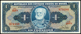 Brazil 1 Cruzeiro 1954-58 P-150b, A-UNC Original Banknote