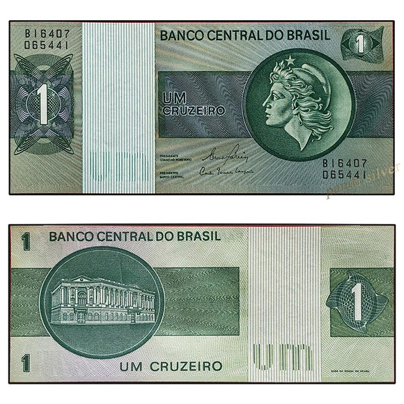 Brazil 1 Cruzeiro 1980 P-191Ac, UNC Original banknote