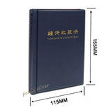 Mini Coin Album 60 pockets book , world coins holder , Collection Storage Money , for penny, blue PU Cover,  Kit Case SET