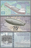 New Jason Islands, set 3 pcs (50 100 500 Australes) Fantasy banknotes, Polymer UNC original banknote