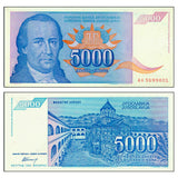 Yugoslavia 5000 Dinara 1994 P-141 , UNC real banknote