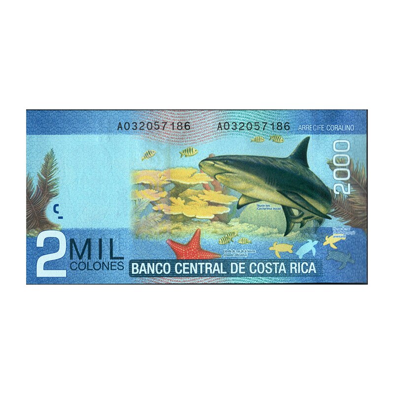Costa Rica 2000 Colones random year P-275 1 piece – Panda Banknote