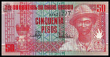 Guinea Bissau 50 Pesos 1990 P-10 UNC Original Banknote