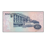 Singapore 1 Dollar, 1976, P-9, UNC Bird Original banknote