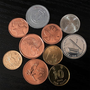10 coins from 10 different countries , Real Genuine Original Coin , Set Lot, collectibles world Euro Asia Africa America gift