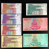 Croatia set 7 pcs (1,5,10,25,100,50000,100000 Dinara ) UNC original real banknote , banknotes collection Genuine bill paper note