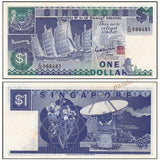 Singapore 1 dollar 1987 P-18 UNC original banknote