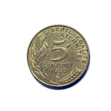France 5 Cent Coin Random Year KM#933 Original Coin 1 Piece