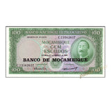 Mozambique 100 Escudos 1961 (1976) P-117 UNC Original Banknote