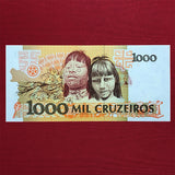 Brazil 1000 Cruzados Novos 1991 P-231, UNC Original Banknote