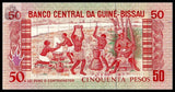 Guinea Bissau 50 Pesos 1990 P-10 UNC Original Banknote