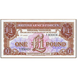 UK GREAT BRITAIN 1 POUND 1956 M29 Military ARMED FORCE real original banknote UNC