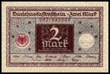 Germany 2 Mark, 1920, P-60, UNC original real banknote