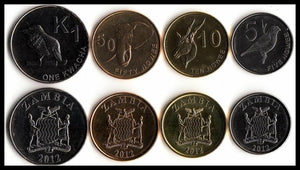 Zambia Set 4 pcs Coins 2012 Original Coin