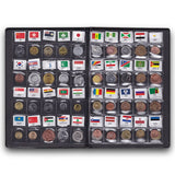 Set 60 coins from different country, With Album , national flag 100% real original coin for collection