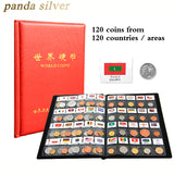 120 coins from different Countries, Original Real Coin with Leather album , good for collection or gift