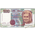 Italy 1000 Lire 1990 P-114 UNC Original Banknote