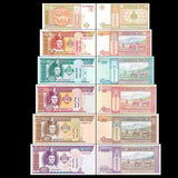 Mongolia Set 6 PCS banknotes, 1 5 10 20 50 100 Tugrik, (out of use now ) Random Year, UNC original banknote