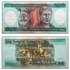 Brazil 200 Cruzeiros 1984 P-199b, A-UNC Original Banknote