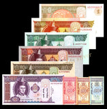 Mongolia Set 9 pcs ( 10 Mongolia - 100 Tugrik ) Banknotes , UNC original banknote