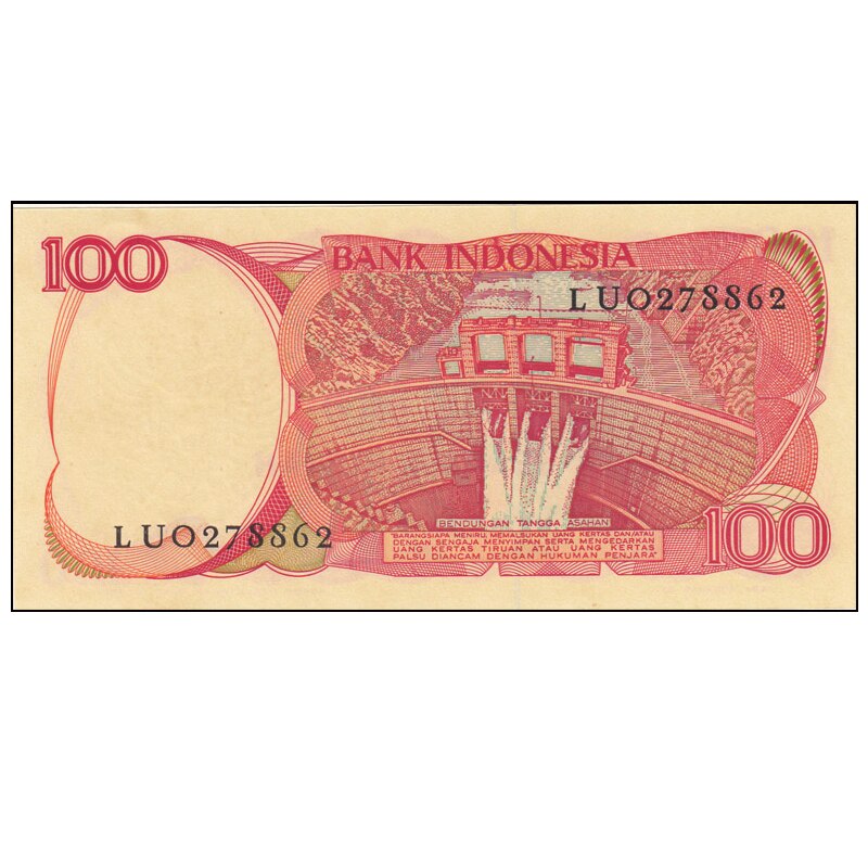Indonesia 100 Rupiah 1984 , Original banknote , rare real world asia ...