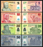 Nigeria set 4 pcs (5-50 Naira) banknotes Polymer UNC original banknote