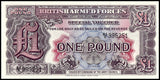 UK Great Britain 1 Pound Military 1948 banknote ( 2nd SERIES) M22 British Armed Forces