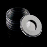 46mm Plastic Round Case Coin Storage Capsules Holder Round protect shell ring mat kit