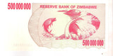 Zimbabwe 500 000 000 / 500 Million Dollars, 2008, P-60, UNC original banknote