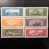 BRAZIL 1954-1962 set 6 pcs (1+2+5+10+50+100 Cruzeiros ) banknotes original banknote