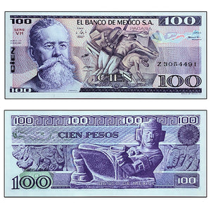 Mexico 100 Pesos 1978-82 P-74 , UNC original banknote