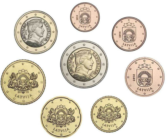 Latvia Set 8 PCS Coin for Collection