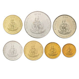 Vanuatu Set 7 PCS Coins, 1-100 Vatu, Coin for Collection