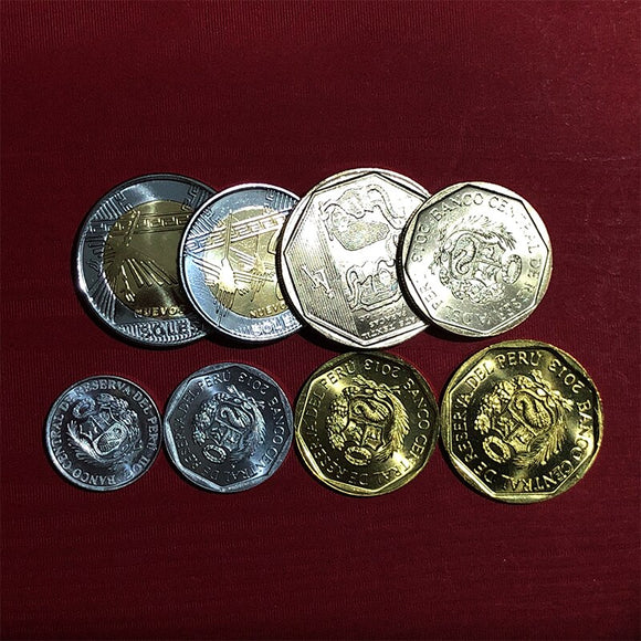 Peru 2011-2013 Set 8 PCS Coins, Real Original Coin