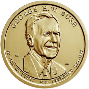 US United States, 2020 Bush , The 41th President Bush Original Coin for Collection, 1 Dollar