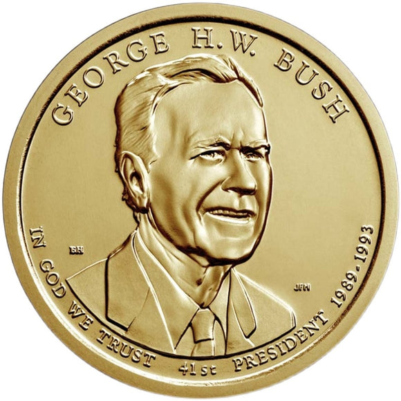 US United States, 2020 Bush , The 41th President Bush Original Coin for Collection, 1 Dollar