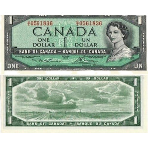 Canada, 1 Dollar, 1954 P-74, Original Banknote for Collection