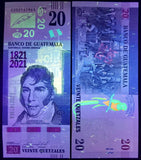 Guatemala 20 Quetzales, 2021 P-New, The 200th Anniversary of Independence, Banknote for Collection