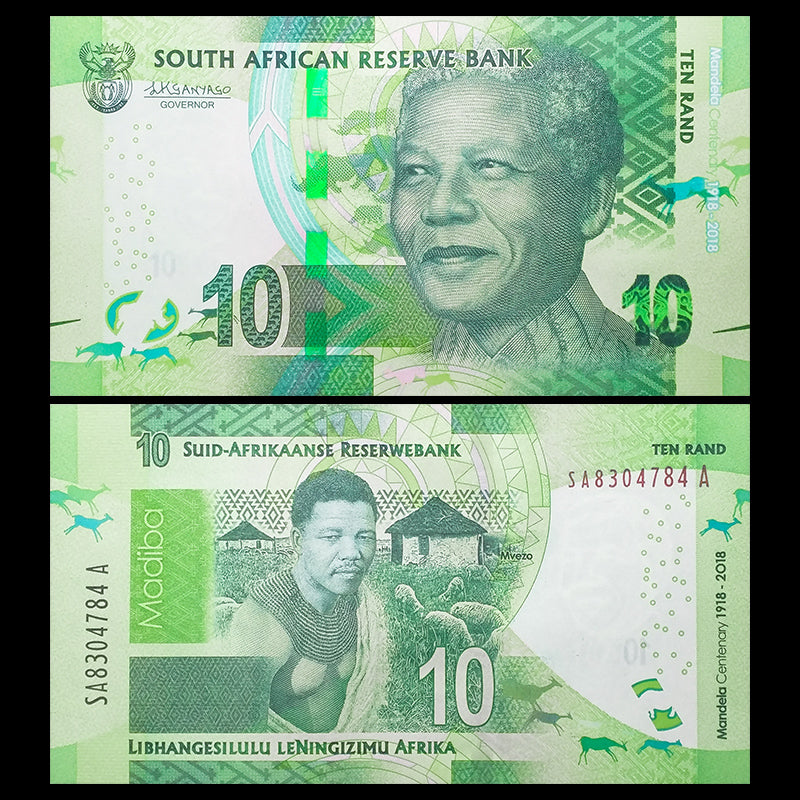 South Africa 10 Rand 2018 , P-143 UNC Note for Collection – Panda Banknote