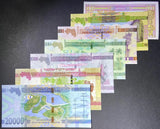 Guinea, Set 7 PCS, 100-20000 Francs Banknotes, UNC Original Banknote for Collection, Paper Money