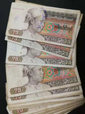 Myanmar 75 Kyats, 1985, Used XF Bad Condition, Burma Original UNC Banknote for Collection, 1 Piece