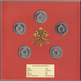 Malta, SMOM Set 5 PCS Coins with Folder, 2005, Coin for Collection