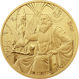Samoa 20 Cents, 2021, Zeus Leo,  Color and Gold Plated Coin for Collection