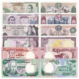 Colombia, Set 6 PCS Banknotes, 5-200  Pesos, 1980-1992, (P-406 407 409 425 426 429), VUNC Condition, Banknote for Collection